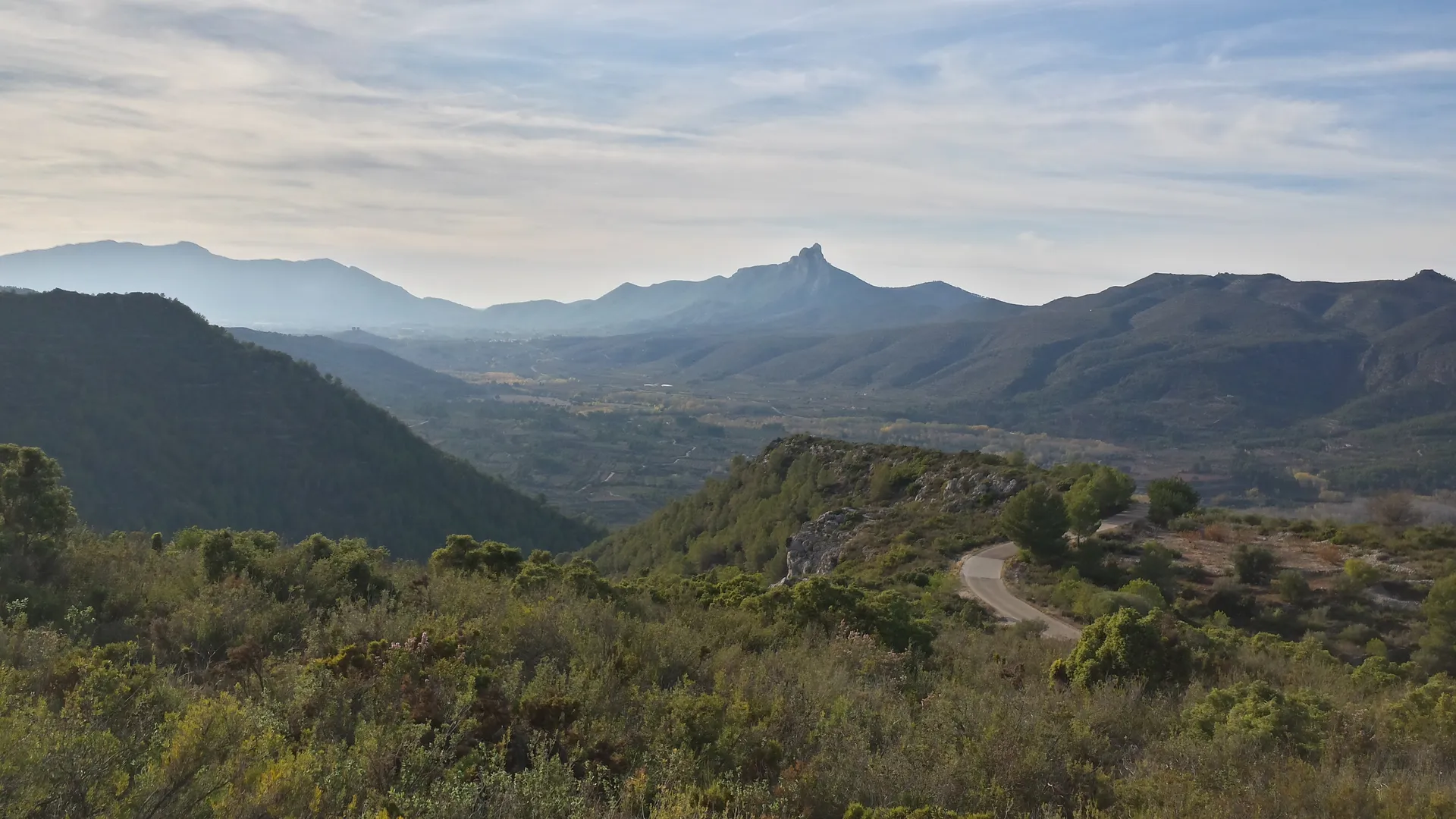 On top of a mountain in Spain
